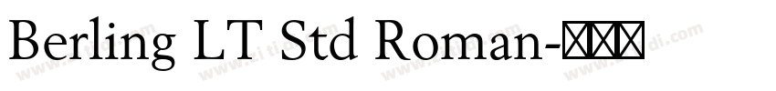 Berling LT Std Roman字体转换